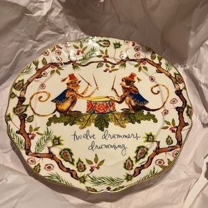 Inslee Fariss For Anthropology Twelve Drummers Drumming Plate